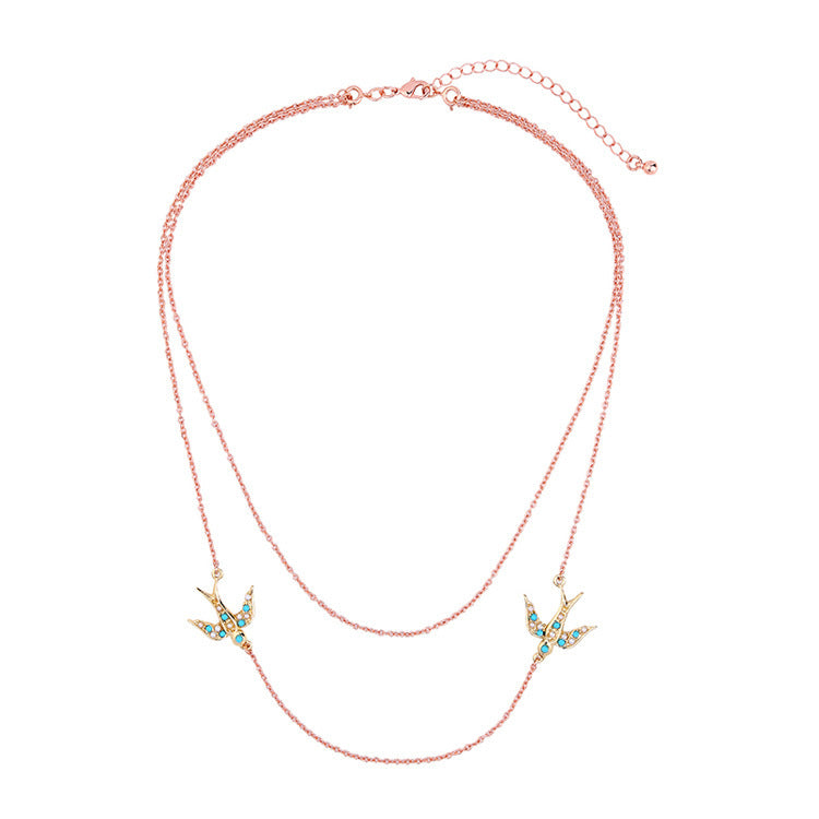 Venta al por mayor de aleación de múltiples capas estrella luna collar